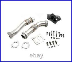 Heavy Duty Stainless Steel Bellowed Up Pipe Kit 94-97 OBS Ford 7.3L Powerstroke